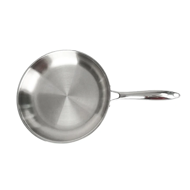 Wholesale Modern Design 3-Ply Stainless Steel Nonstick Pan Sets Steak Frying Metal Skillet Pan Collection