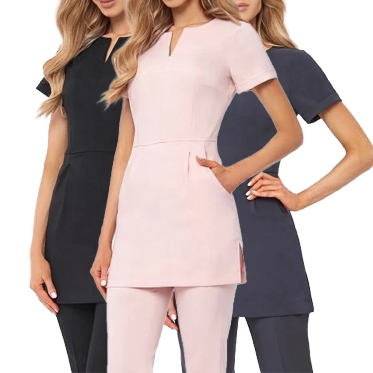 Manufacturer direct medical uniforms woman short sleeves scubs uniform