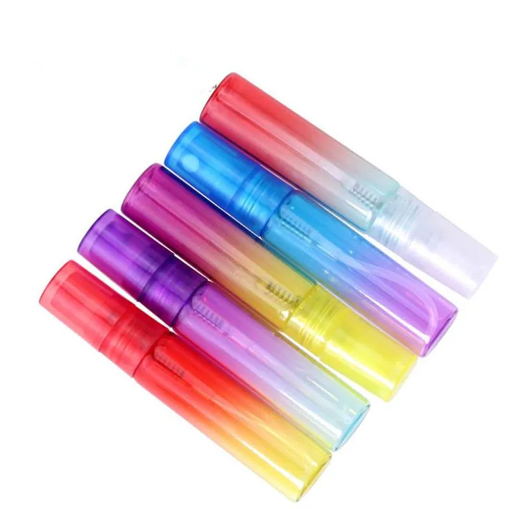 In Stock, 5ml Ombre/gradient Color Perfume Glass Spray Bottle With Bayonet Paper Box Package