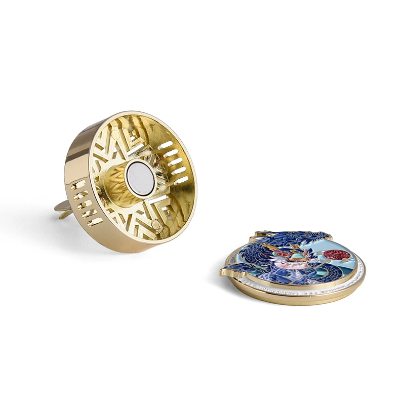 New Style Natural Style Soft Enamel Logo Dragon Design High Quality Custom Metal Fragrance