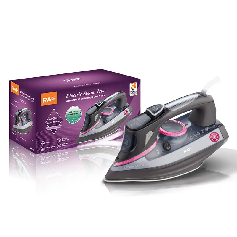 2200W R1195 LED Display Adjustable TemperatureCeramic Non-Stick Soleplate Vertical Steam Iron Electric Iron
