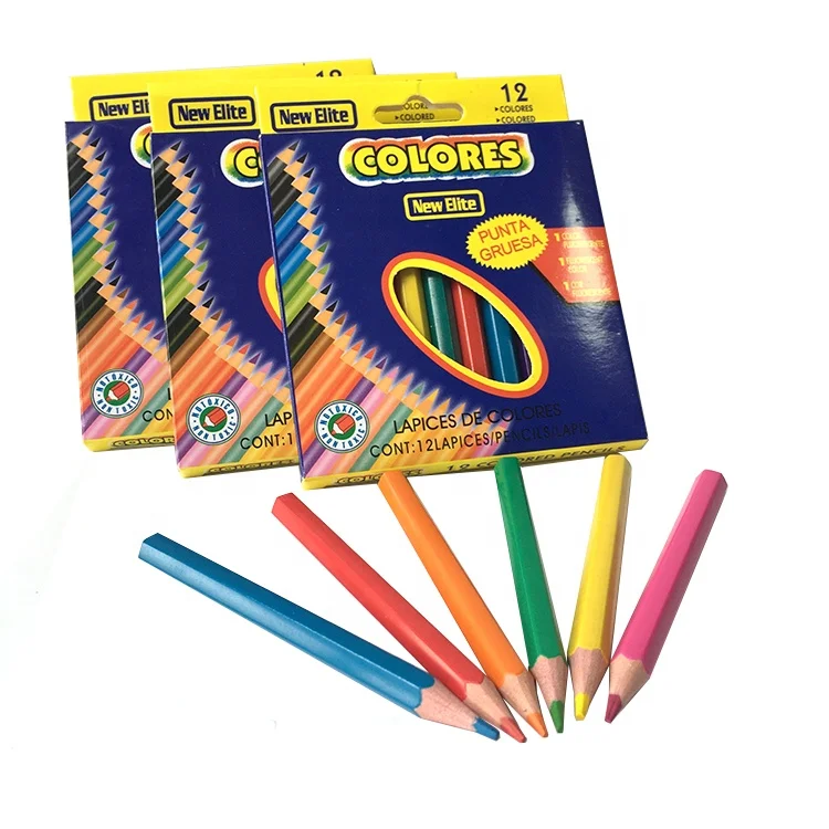 3.5 inch 12 color OEM colored pencils