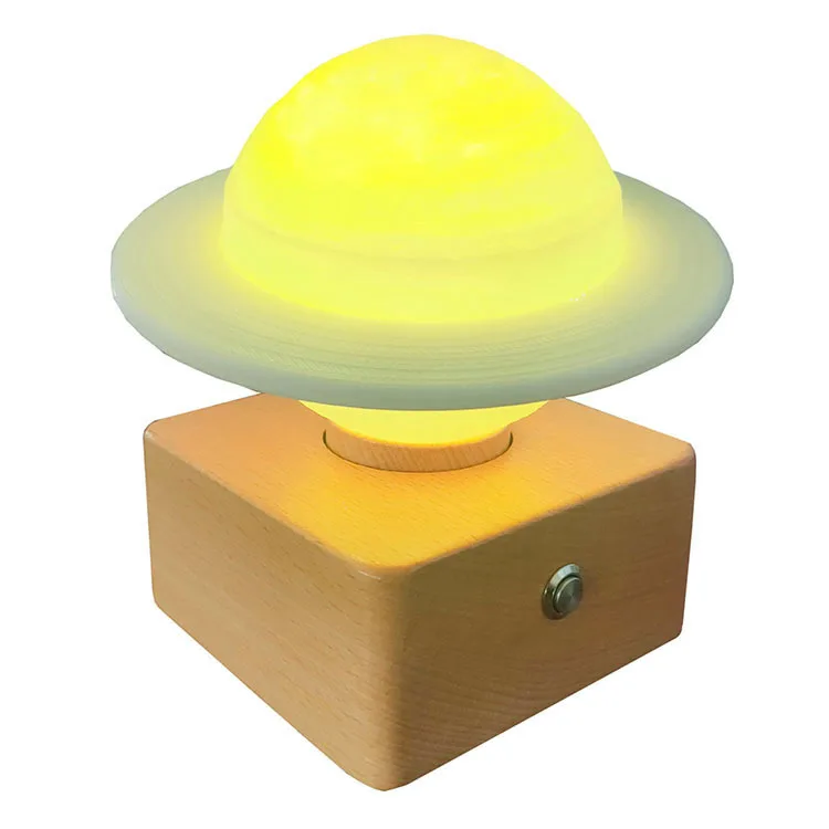 creative diy moon planet led night lights floating levitating planet lamp 3d printed table lamp