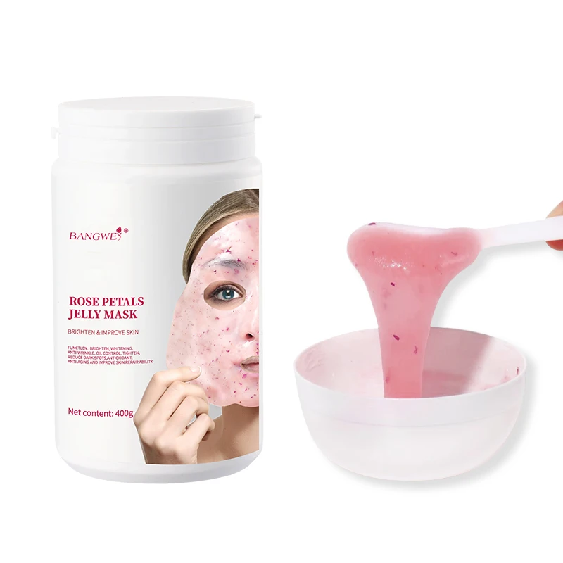 BANGWEI 400g OEM factory korean rose extract moisturizing oil control shrink powder face jelly mask