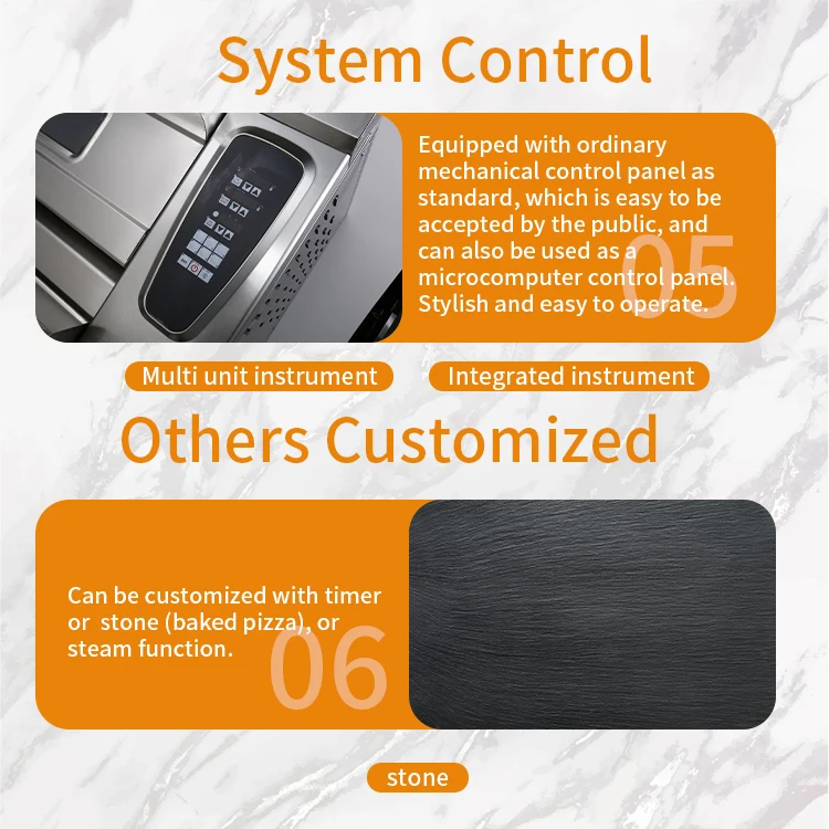 Factory Price Bakery Three Deck Gas Pizza Baking Steamer Oven With CE