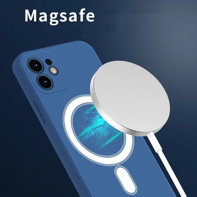  Официальный Оригинальный чехол для i Phone 12 Pro Mag безопасный с беспроводной зарядкой жидкий силиконовый