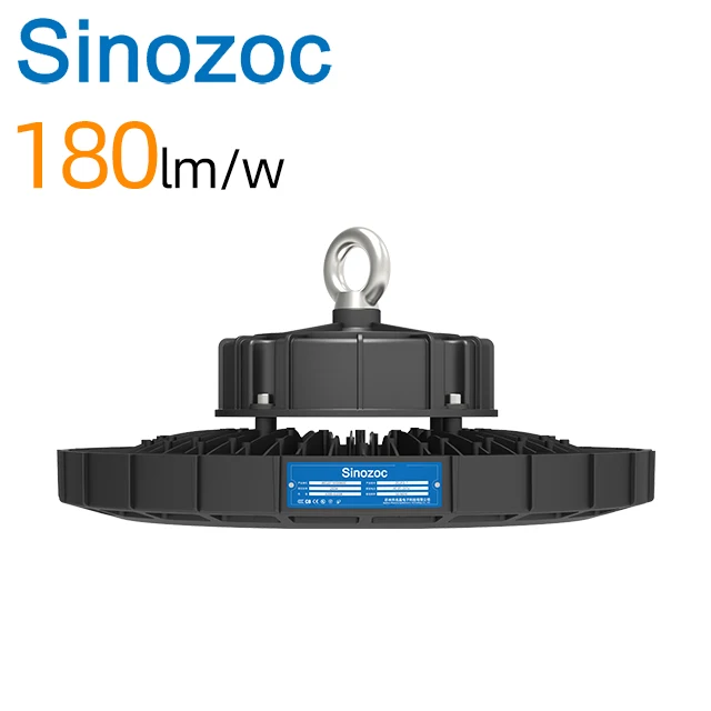 Sinozoc Manufacturer high quality IP66 180lm/w microwave 100w 150w 200w 70w led high bay light