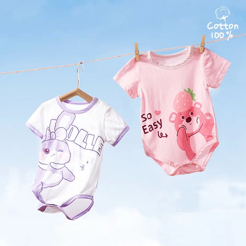 Baby Summer Breathable Sweat Thin Clothes Baby Pure Cotton Skin Soft Crawling Suit Baby Coat Newborn Crawling Suit