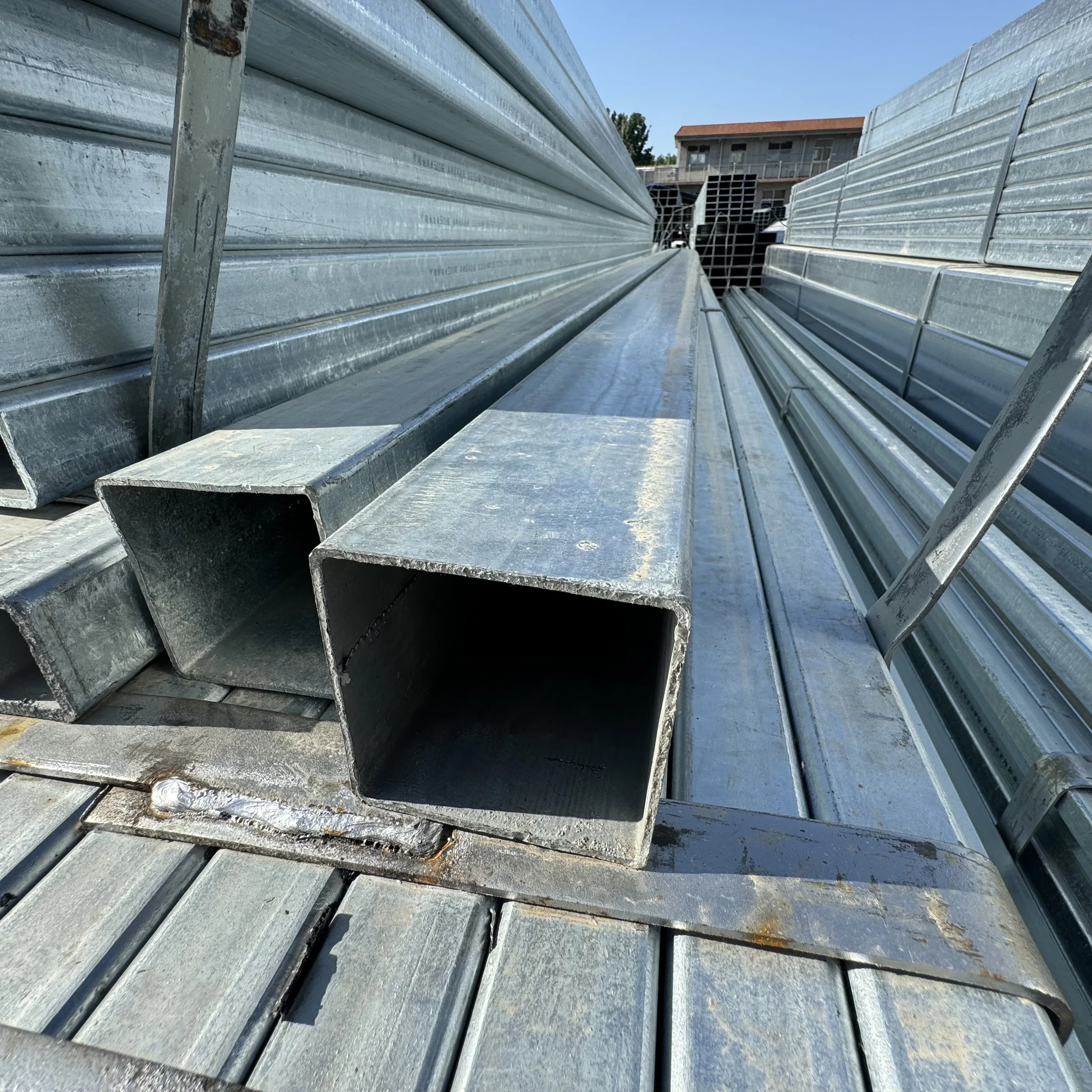 50mm 58mm sch80 colored GI galvanized square mild steel pipe gi pipe price for furnitures st355