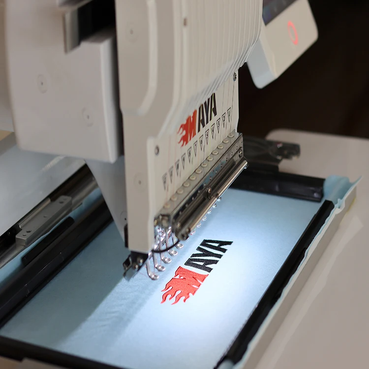 Big Flat Computerized 12/15 Needles Maya Embroidery Machine Single Head