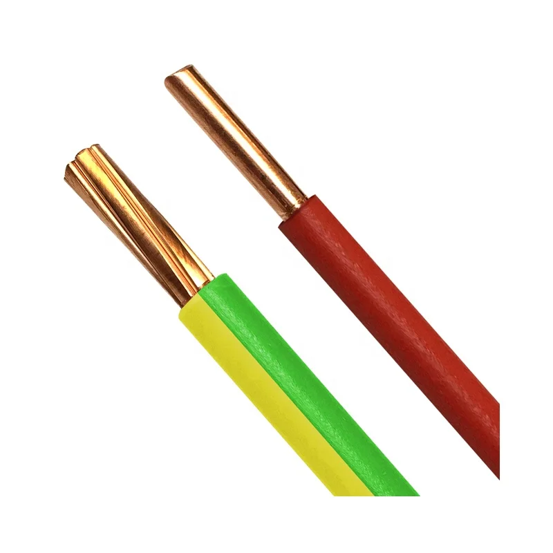 single core stranded pvc coated THW TW 2 awg to 22 awg Gauge cable wire