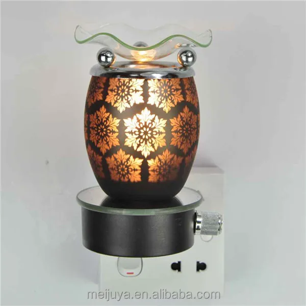 OEM Plug-in oil warmer Glass aroma burner Electric wax melt warmer