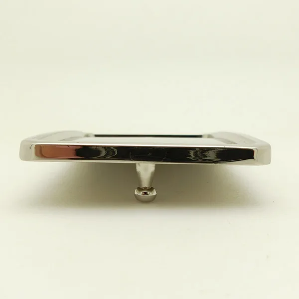 
Zinc alloy casting shiny nickel polished bling bling belt buckle custom blank with debossed space paste leather OEM manufacturer 