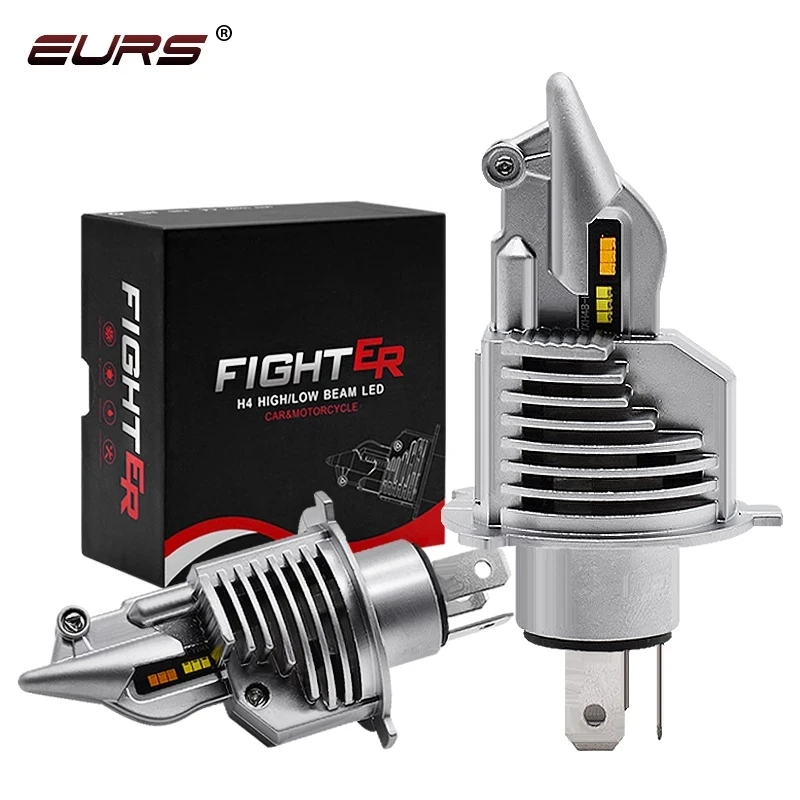 Fighter Foco H4 Led Bulbs Car/motorcycle Headlight 72W 3000K 4300K LED 6000K Super Led H4 Car headlight Bulbs lampada 8000LM