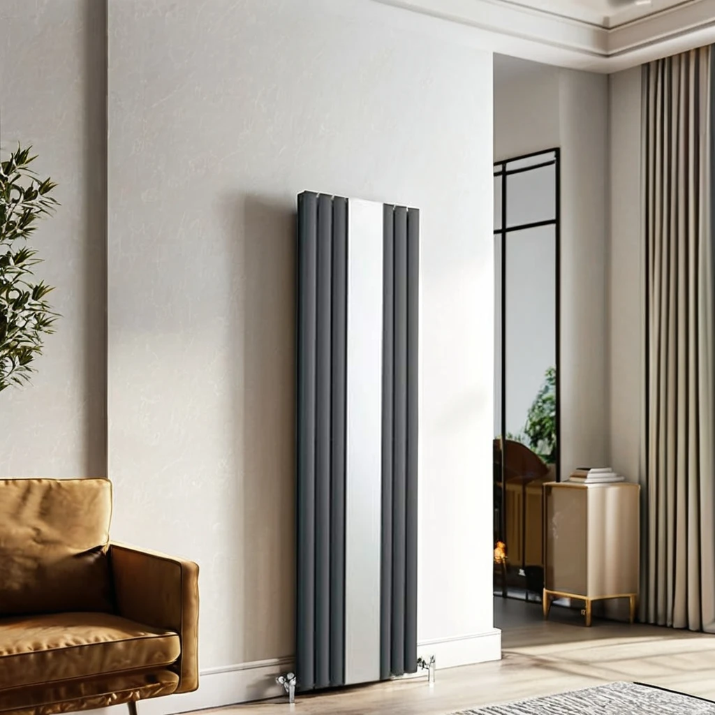 Wholesale high quality flat tube Anthracite Towel Rails Bathroom Towel Radiators