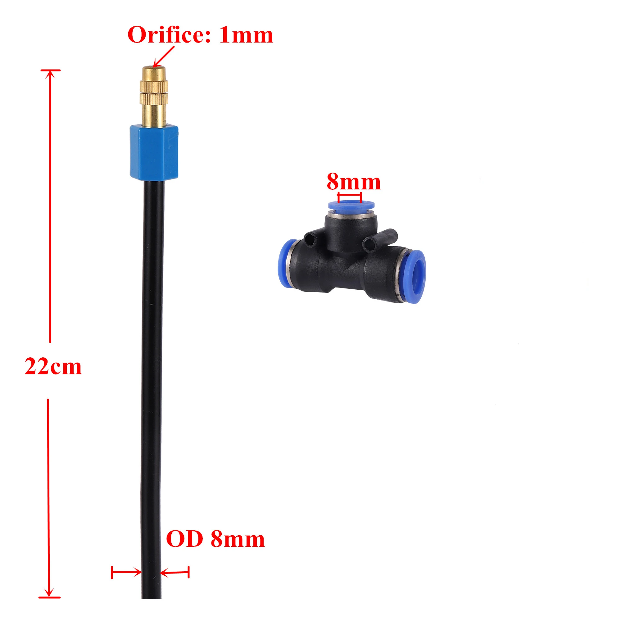Agricultural Garden Disinfection Cooling Mist Omnidirectional Universal Metal Brass Spray Atomizing Nozzle Set With Hose