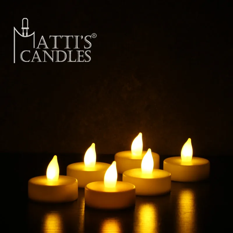 2019 Hot products white plastic led tea light candle set of 6