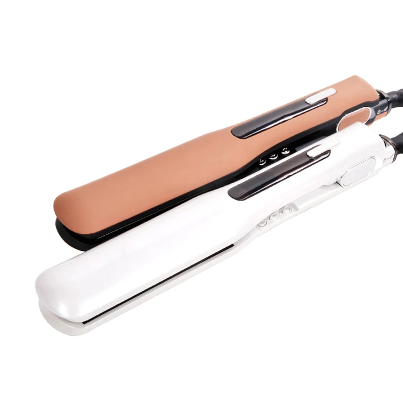 Professional hair straightener 2 in 1 wide plate salon flat iron high temperature for all hair types