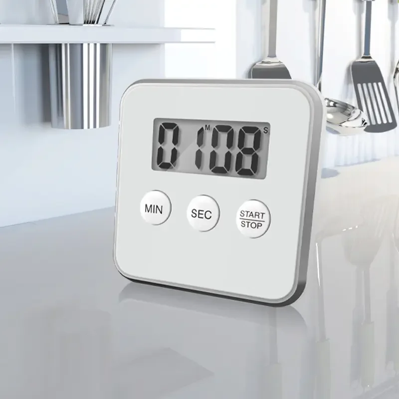 Hot Selling 2 in 1 Strong Magnet Loud Digital  Kitchen Fitness Timer 100 Minutes countdown cooking time reminder with Bracket