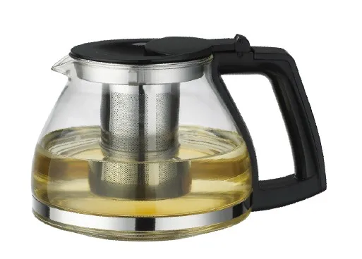 Top quality fashion design heat-resisting glass tea & coffee pot tea kettle with lid and infuser
