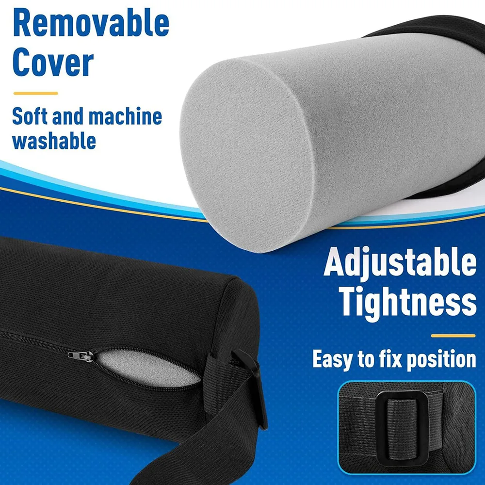 Gaming Chair Memory Foam Roll Pillow Cushion Washable Cover Relieving Back Pain Relief Lumbar Support Pillow for Office Chair