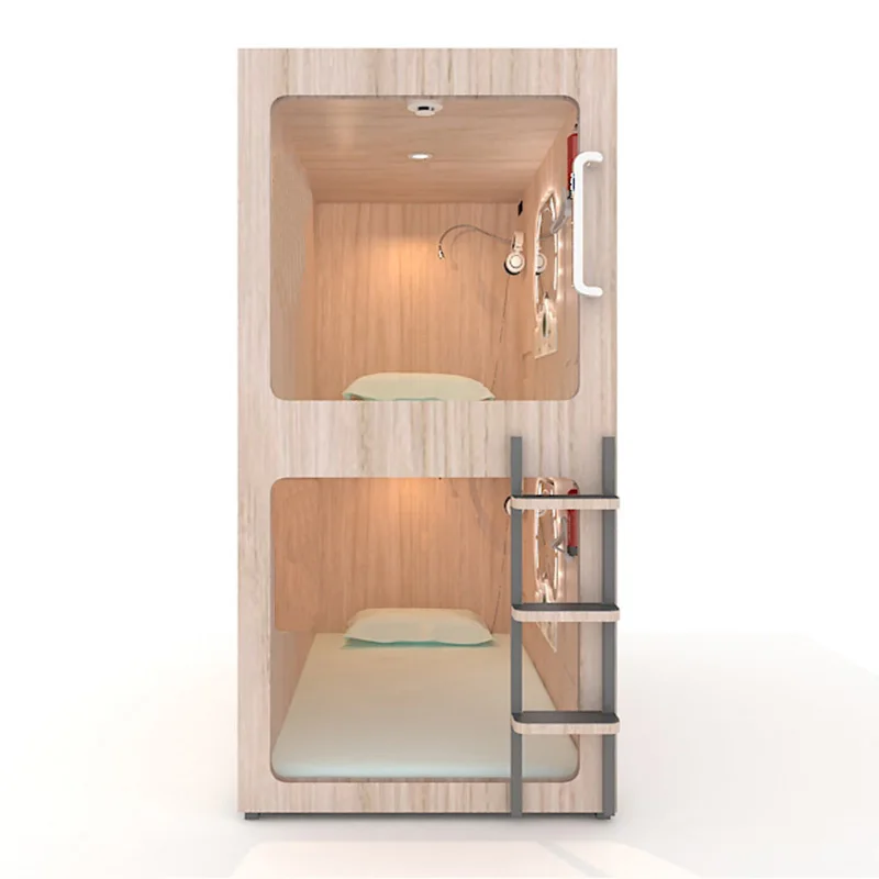 Single vertical capsule bed sleeping pod bed capsule hotel made in china