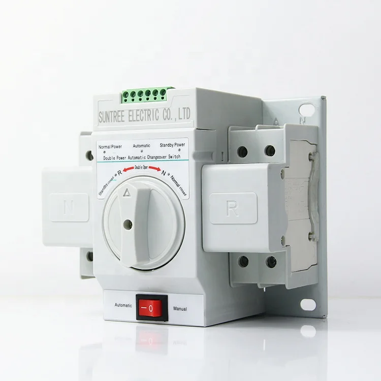 Suntree однофазный ATS 220V автоматический переключатель с мини-выключателем