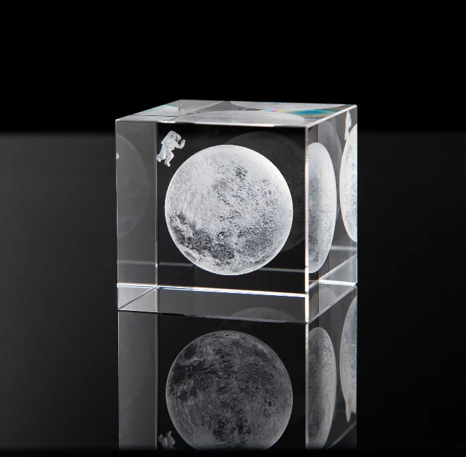 Wholesale trophies made in china clear blank 3d crystal plate parts award 3D crystal customise trophy parts glass shield trophy