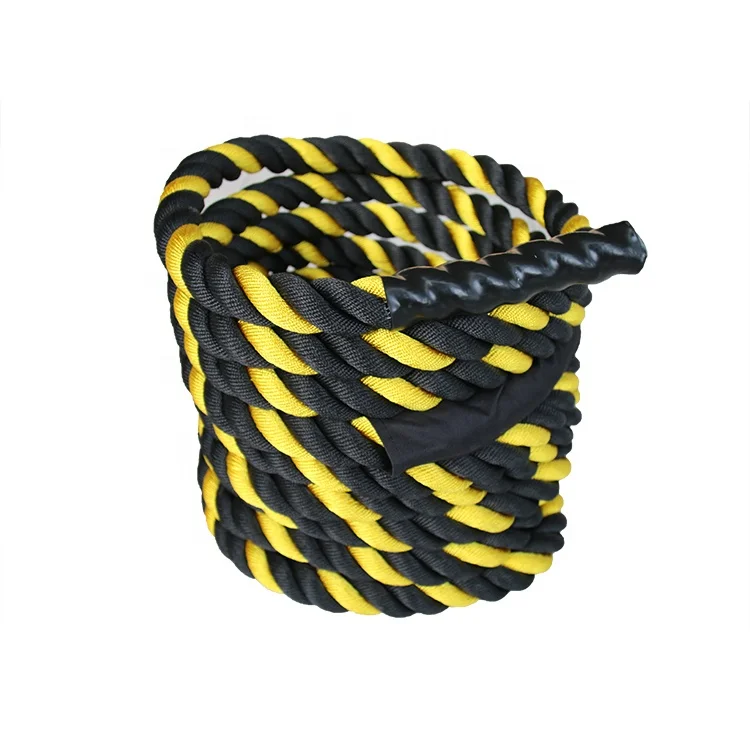 2021 Yellow and Black  Battling Rope 9m Training Power Rope 38mm Battle Rope Workouts