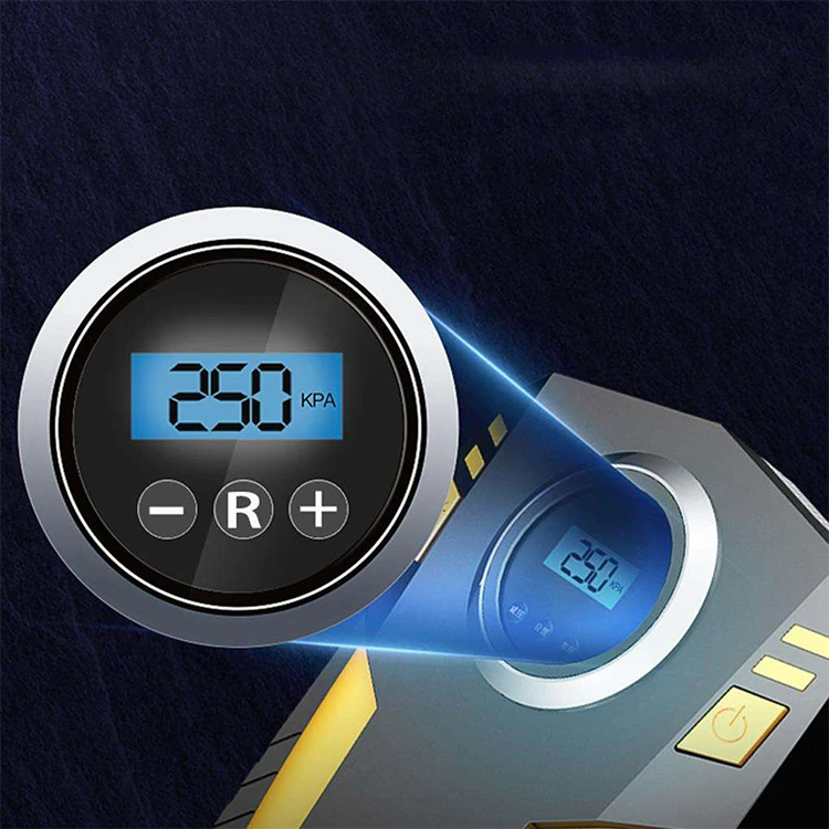 12 V Tire Inflator Pump Automatic Stop Tire Inflator Gauge Preset Car Tyre Pump Air Compressor for Car Bike Motorcycles