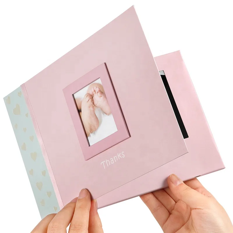 Chinese Homemade Recordable LCD Video Greeting Cards, Custom Baby Shower Thank You Cards for Girl