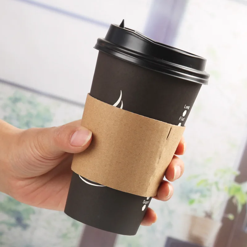 Economical Custom Design Disposable Custom 16 Oz Paper Disposable Coffee Cup Sleeve