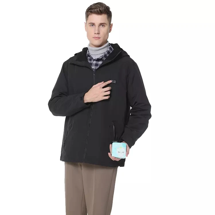 OEM Heated clothing sweatshirt digital heating hooded gents work winter heated jacket