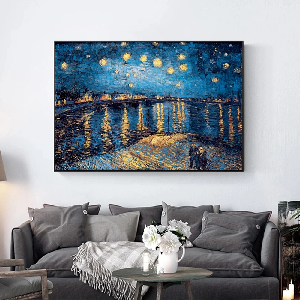 Famous Abstract Art Van Gogh Starry Night Impressionist Starry Night Canvas Print Pictures Canvas Paintings