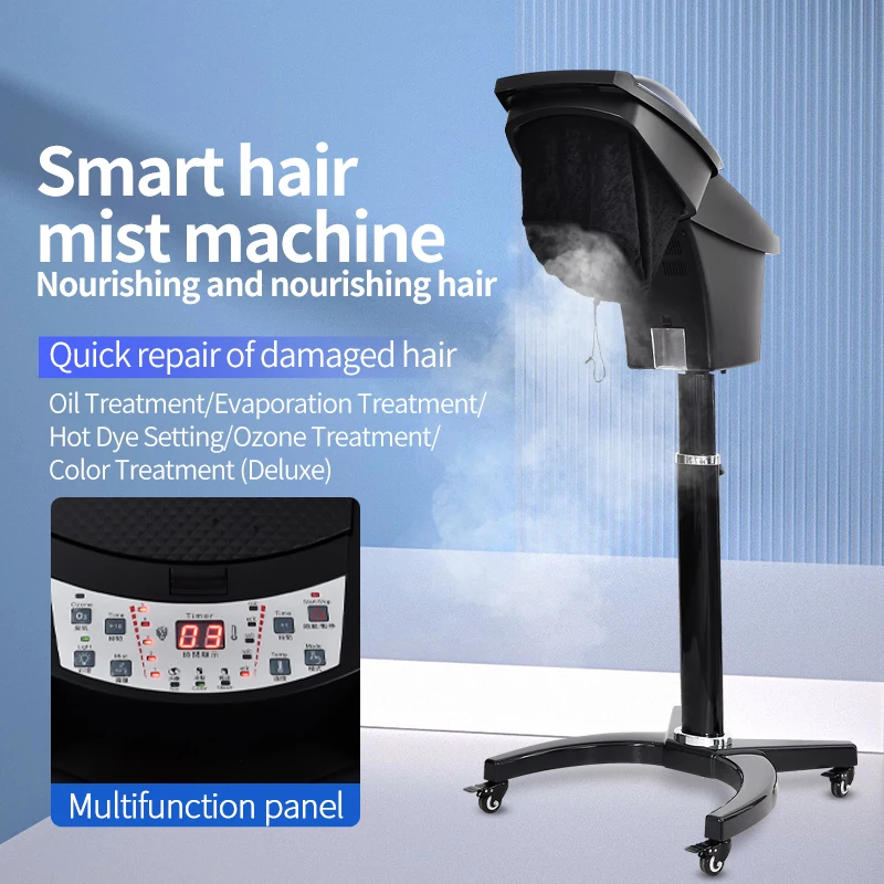 Professional Hood Ozone Hair Steamer Nano Moist-Heat for Salon Hair Treatment & Accelerator