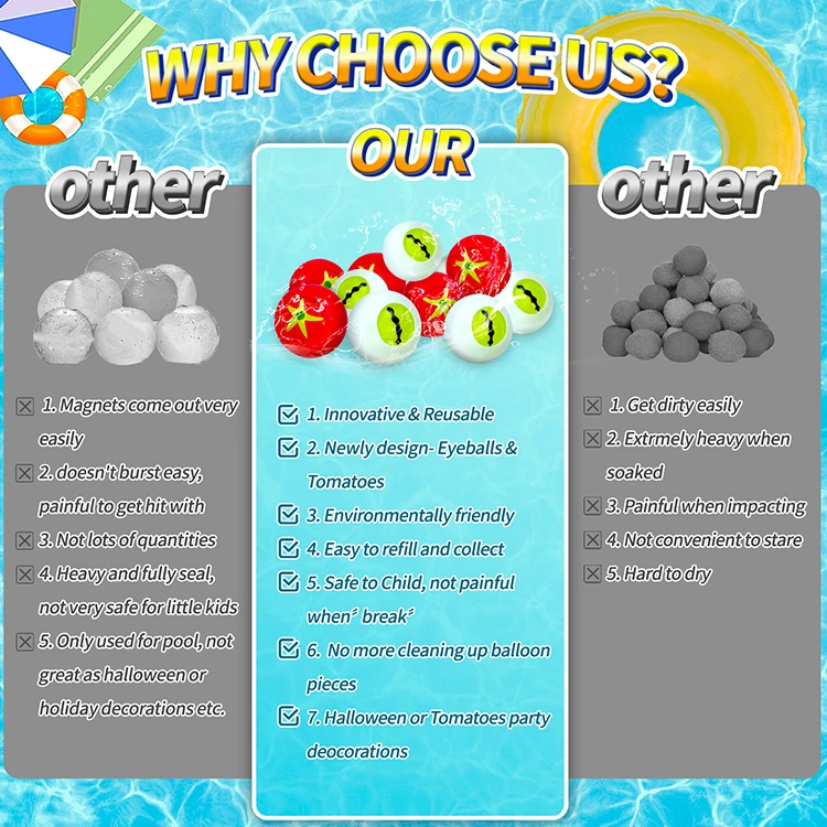 Explosive Silicone Water Balloon Outdoor Water Ball Beach Toys Injection Bomb Silica gel Rubber Water Polo