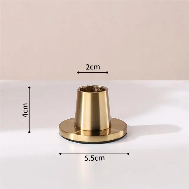 3Pcs Of Set Gold Metal Candle Holder Aluminum Candlestick Holder For Home Decoration