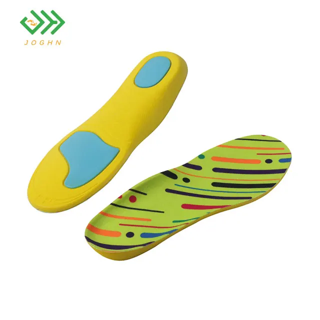 JOGHN Kid Gel Flat Soft Latex For Foot Kids Foam Hot Sale Print Orthotic Customize Cartoon Pattern Design Children Insole
