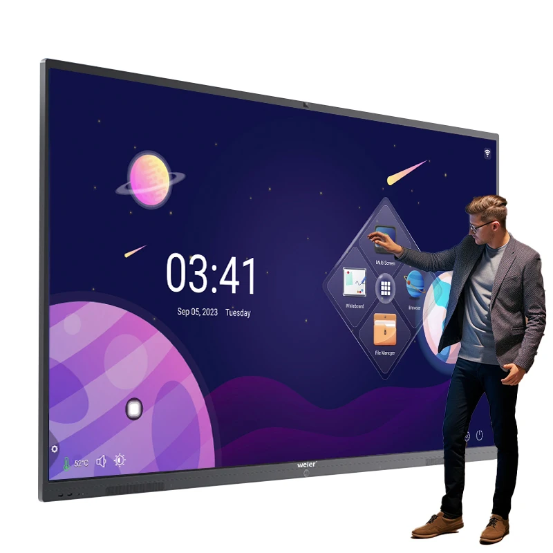 75-Inch Smart Board Interactive Whiteboard LCD Touch Screen Monitor for Enhanced Collaboration