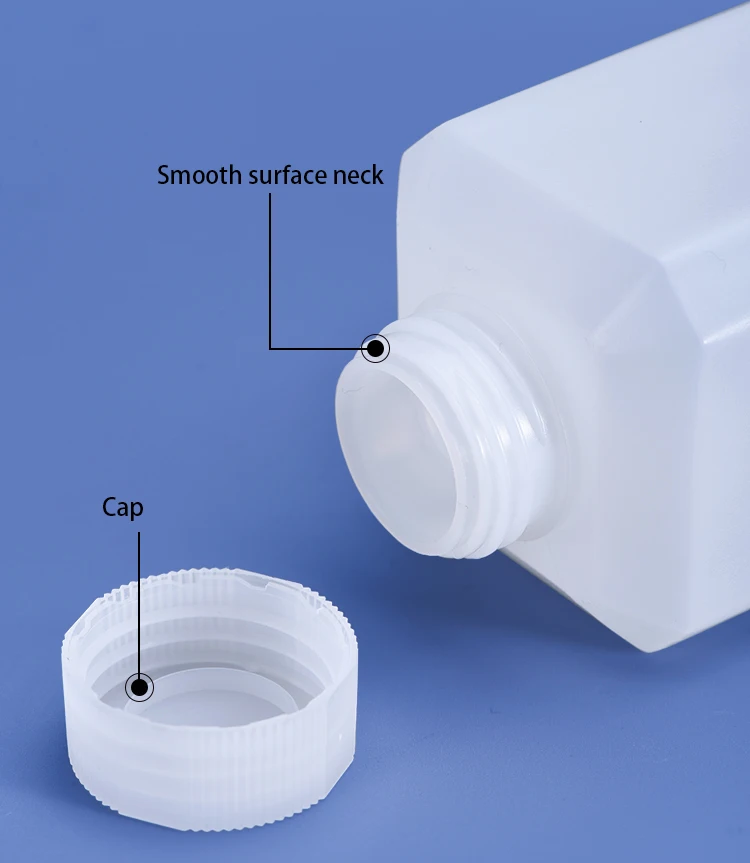 250ml Transparent Brown Mini Reagent Liquid HDPE Plastic Bottles For Packing Chemical Detergent Pesticide Seal The Square Bottle