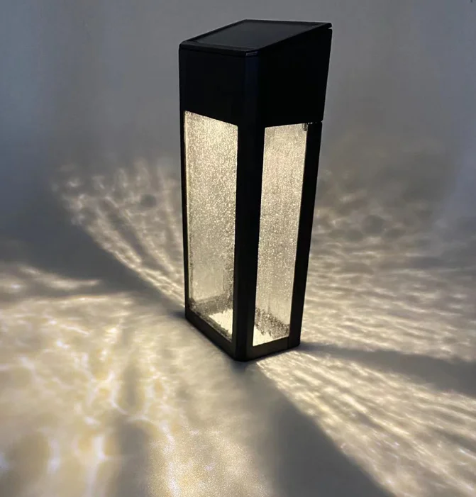 Crystal Glasses Outdoor Wireless Wall Mounted Solar Powered Garden Wall Lamp IPX4 Led Solar Light Outdoors Wall Light