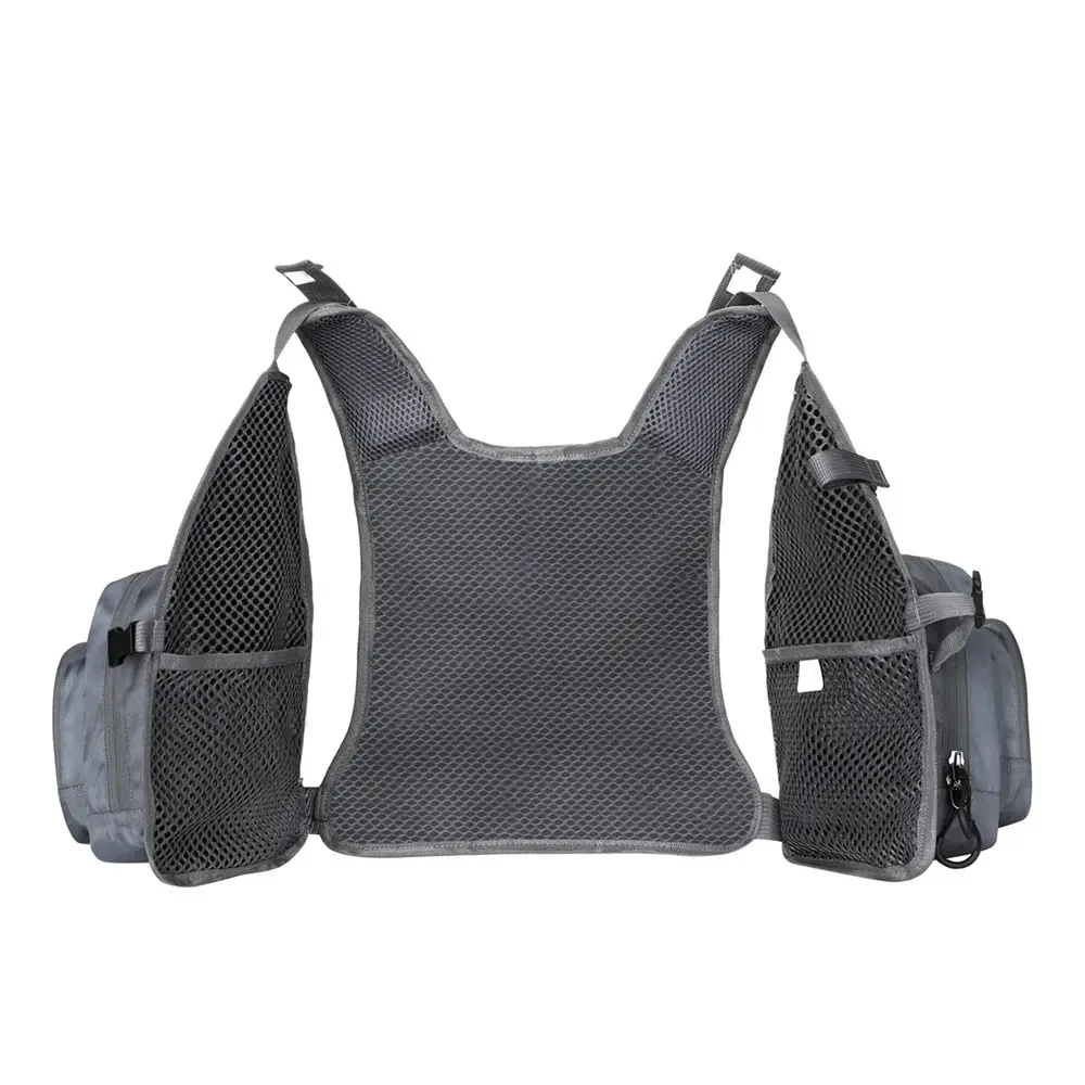 2024 Portable Fishing Life Jacket Multi-Pockets Adjustable Outdoor Activities Vest for Sea Fishing & Swimming