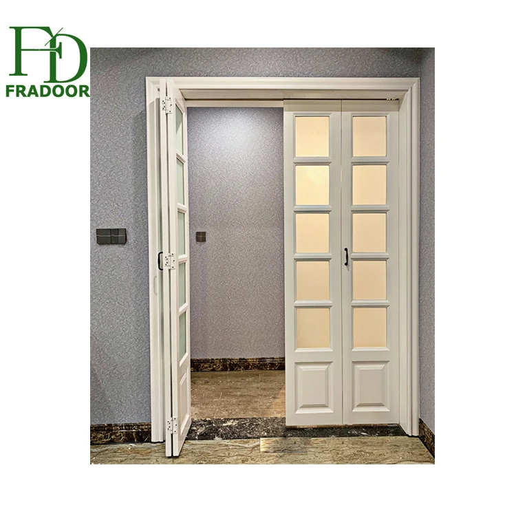 Interior Position Sliding Type Folding Wooden Doors Partition