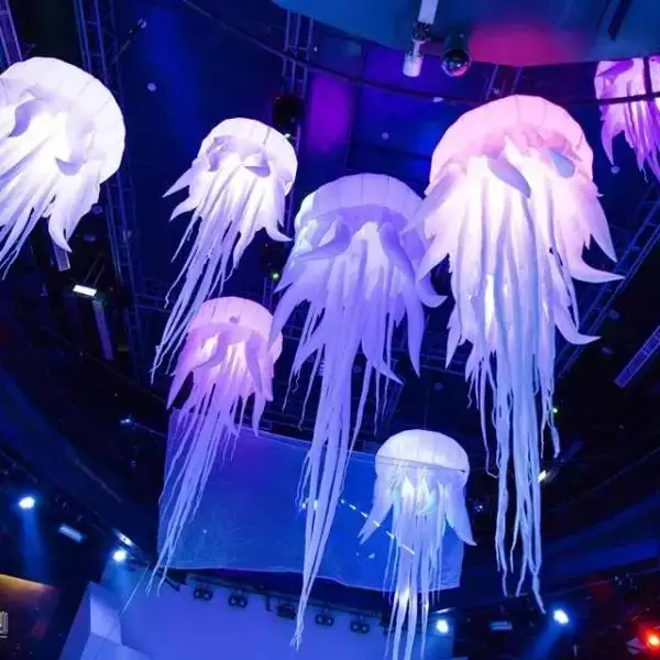 Beautiful hanging Jellyfish Lamp Ocean Theme Decoration Inflatable Fish for Party Event Display