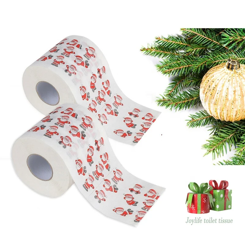 Soft 2Ply 3Ply Creative Christmas Private Label Manufacturers Toilet Tissue Paper Roll