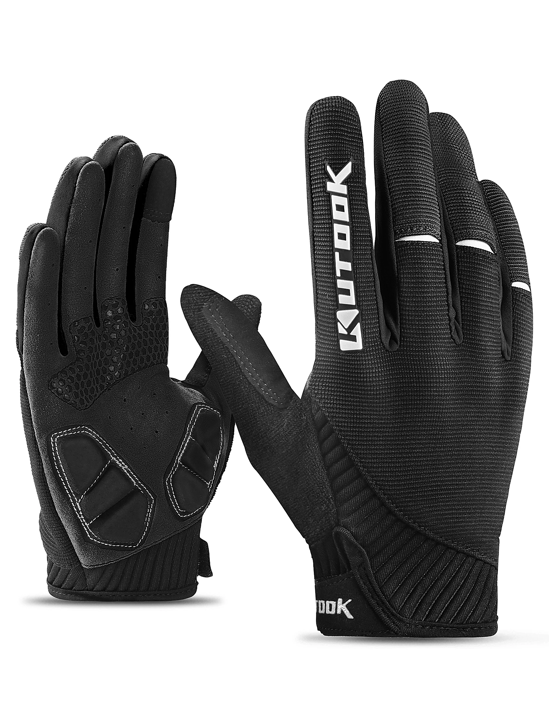KUTOOK Road Gloves Breathable Anti Slip Touch Screen Comfortable Soft Fingerless Full Finger Bicycle Racing Cycling Gloves
