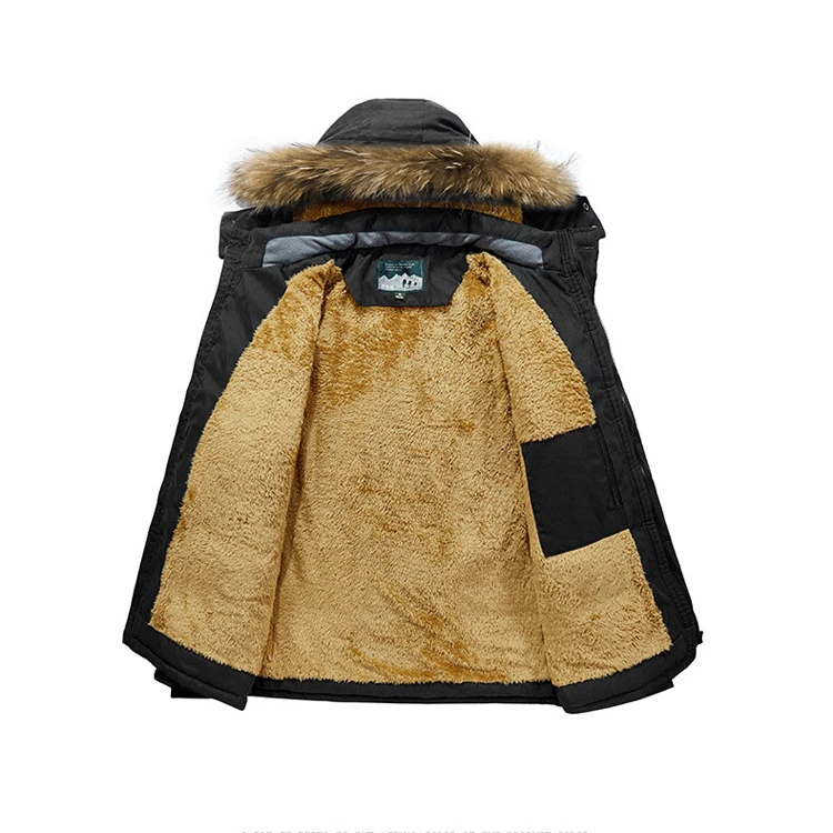 Wholesale 2023 heavy winter jaket man herren jaket 100% cotton Windproof and warm Detachable collar jacket for mens