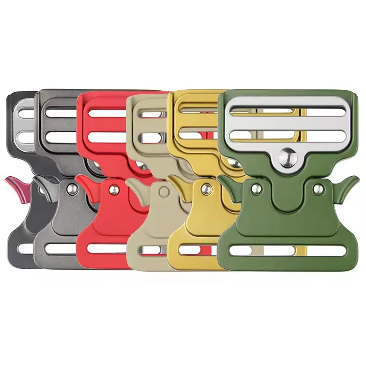 China 52mm metal side release buckle for strap webbing 2 inch metal adjustable buckle colored side release buckle gold