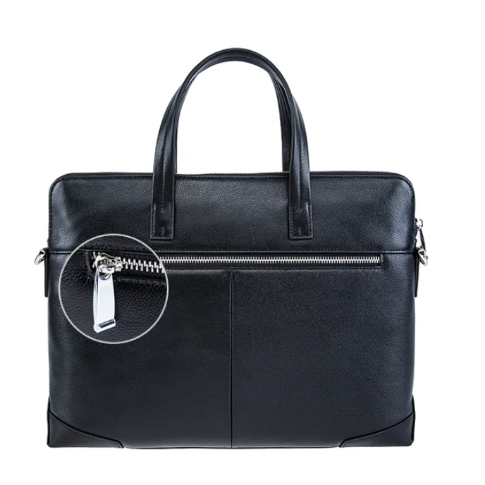 Genuine Leather Design Business Laptop Waterproof Computer Handbag Men Bag Soft Sided