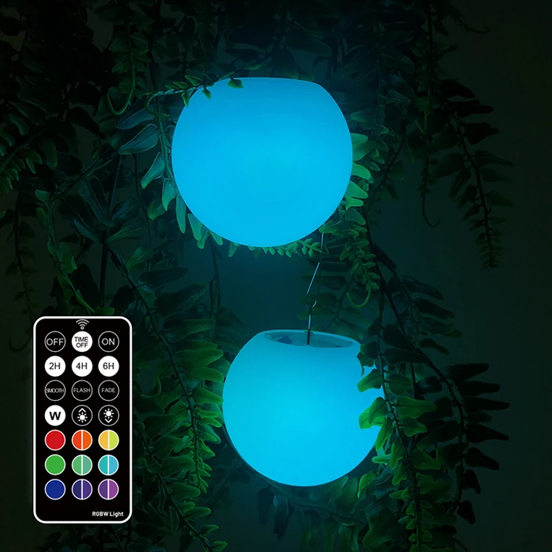 LED Floating Pool Light Ball with Remote Control 16 RGB Colors Waterproof Outdoor Decor, Portable Changeable Night Light